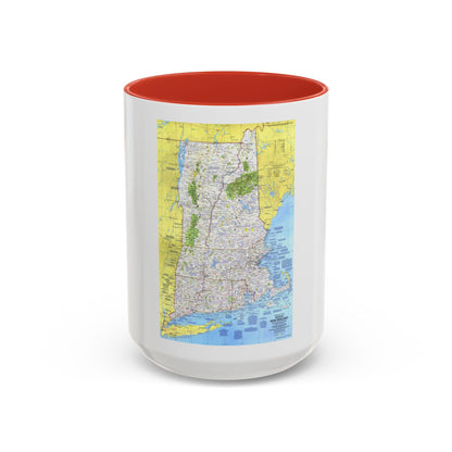 USA - Western New England 1 (1975) (Map) Accent Coffee Mug