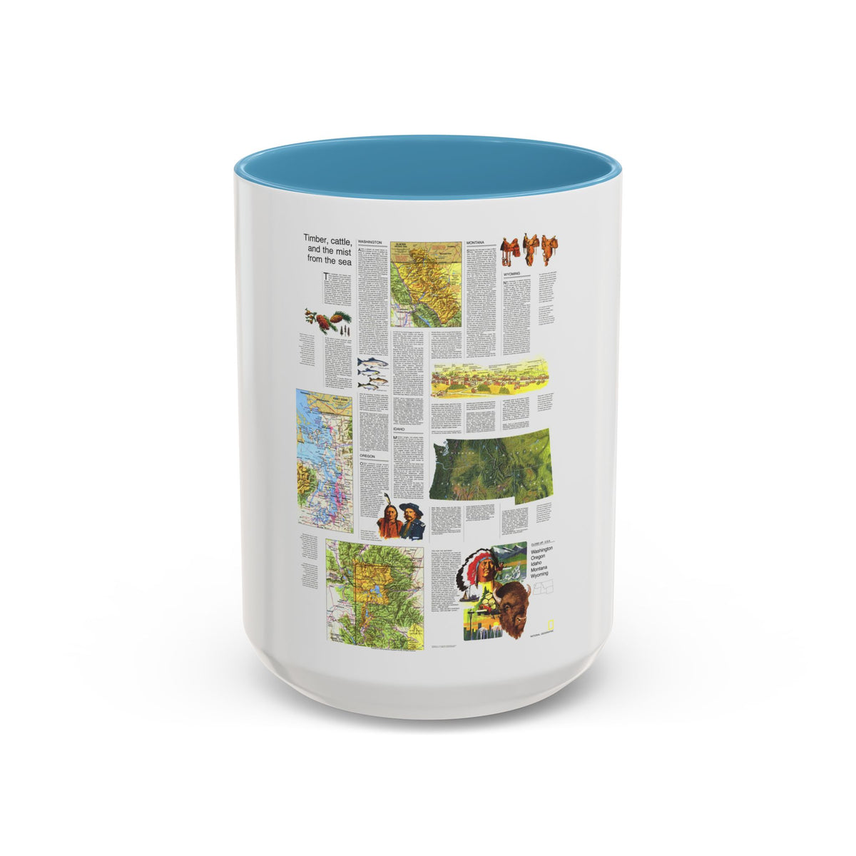 USA - Northwest 2 (1973) (Map) Accent Coffee Mug