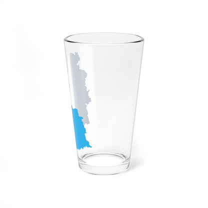 Flag-map of Sumy Oblast (Ukraine) Pint Glass 16oz