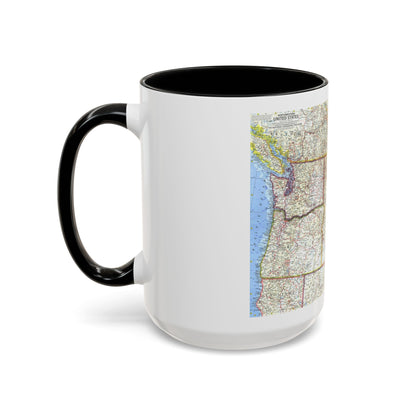 USA - Northwestern (1960) (Map) Accent Coffee Mug