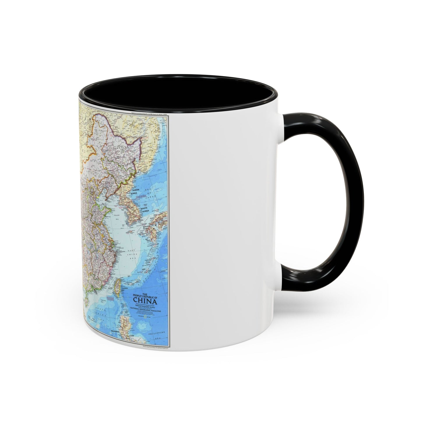 China - The People's Republic (1980) (Map) Accent Coffee Mug