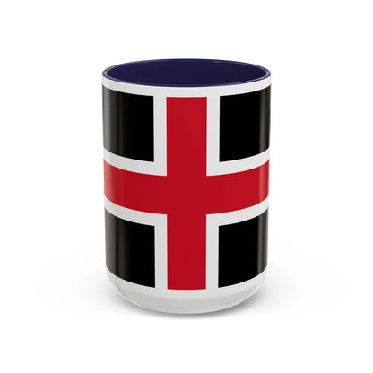 Flag of Durham UK - Accent Coffee Mug-15oz-Navy-Go Mug Yourself