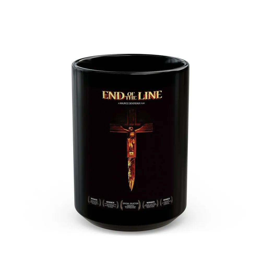 END OF THE LINE (2) 1987 Movie Poster - Black Coffee Mug-15oz-Go Mug Yourself