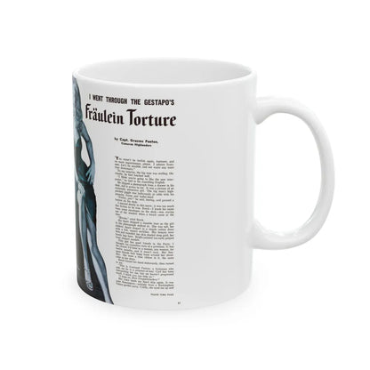 Fraulein Torture, For Men Only, February 1959 - White Coffee Mug-Go Mug Yourself