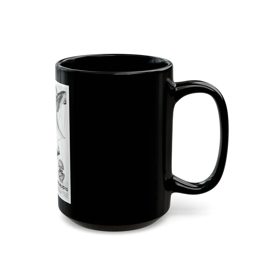 Bourjois Mais Oui advertisement, 1947 - Black Coffee Mug-Go Mug Yourself