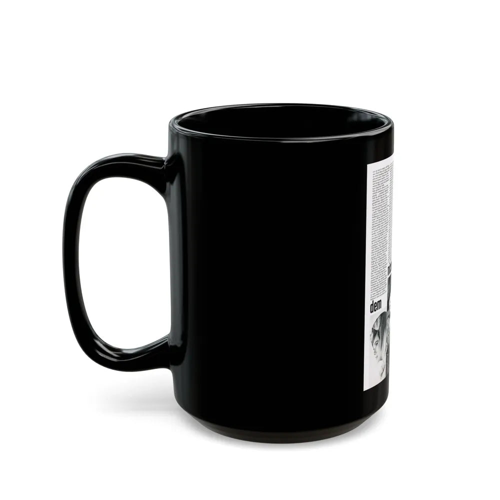 Gila Golan #183 (Vintage Female Icon) Black Coffee Mug-Go Mug Yourself