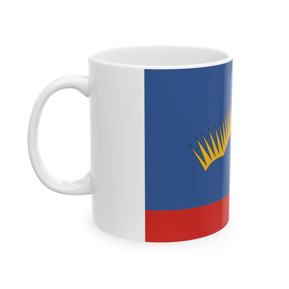 Flag of Murmansk Oblast Russia - White Coffee Mug-Go Mug Yourself