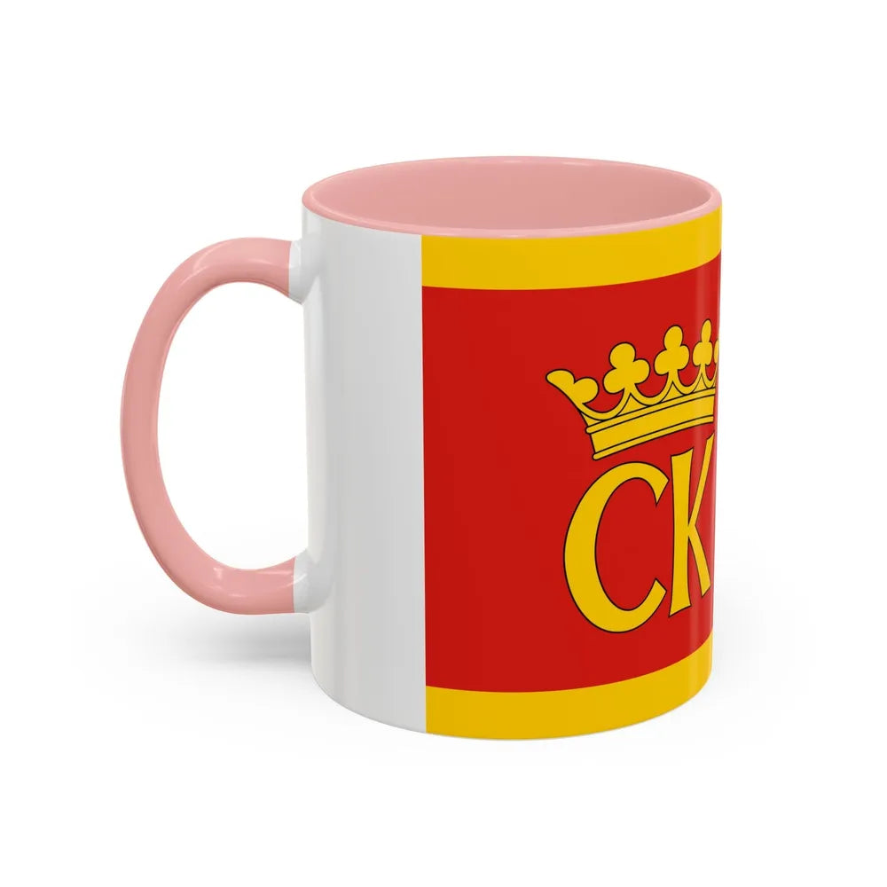 Flag of Kielce Poland - Accent Coffee Mug-Go Mug Yourself