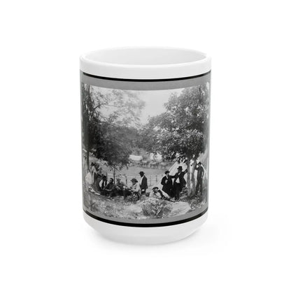 Gettysburg Camp Of Captain Huft (U.S. Civil War) White Coffee Mug-15oz-Go Mug Yourself