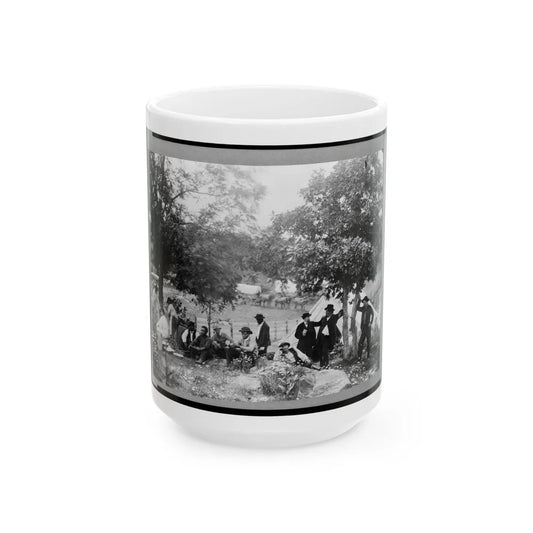 Gettysburg Camp Of Captain Huft (U.S. Civil War) White Coffee Mug-15oz-Go Mug Yourself