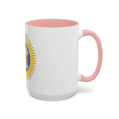 Tudor Rose and Arrows Badge - Accent Coffee Mug-Go Mug Yourself