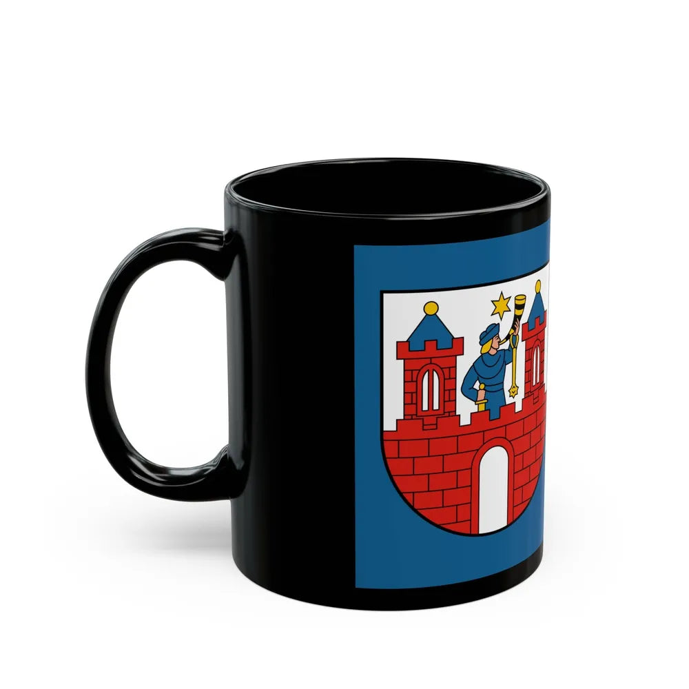 Flag of Kalisz Poland - Black Coffee Mug-Go Mug Yourself