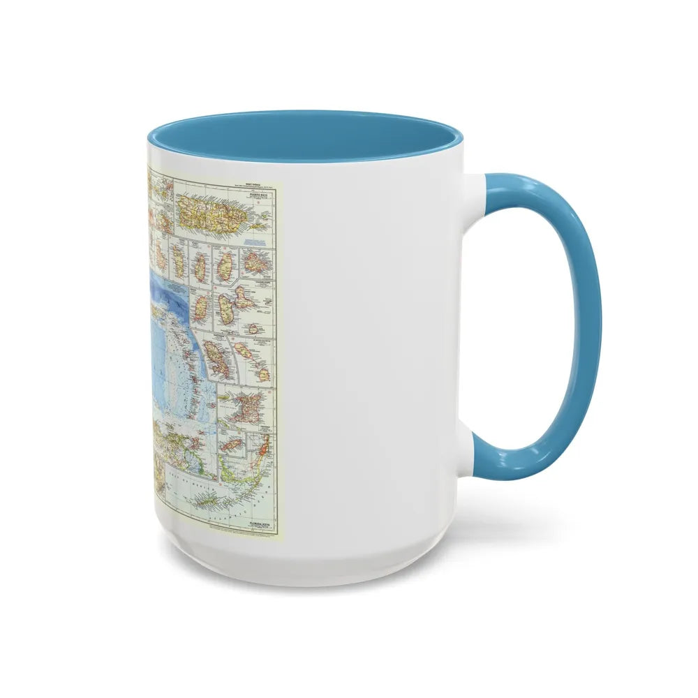 West Indies (1954) (Map) Accent Coffee Mug-Go Mug Yourself