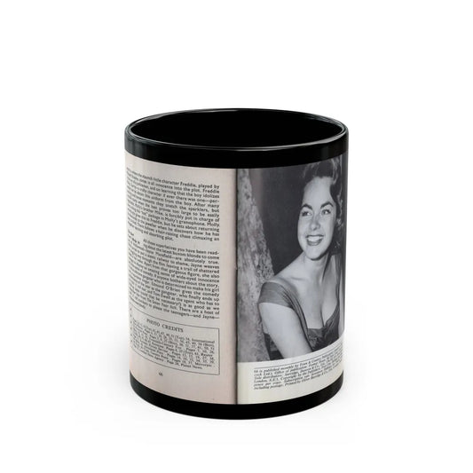 Terry Moore #467 - 66 PHOTOGRAPHS OF Terry MOORE U.K. Pocket Mag. Inside Back Cover Page 66 (Vintage Female Icon) Black Coffee Mug-11oz-Go Mug Yourself