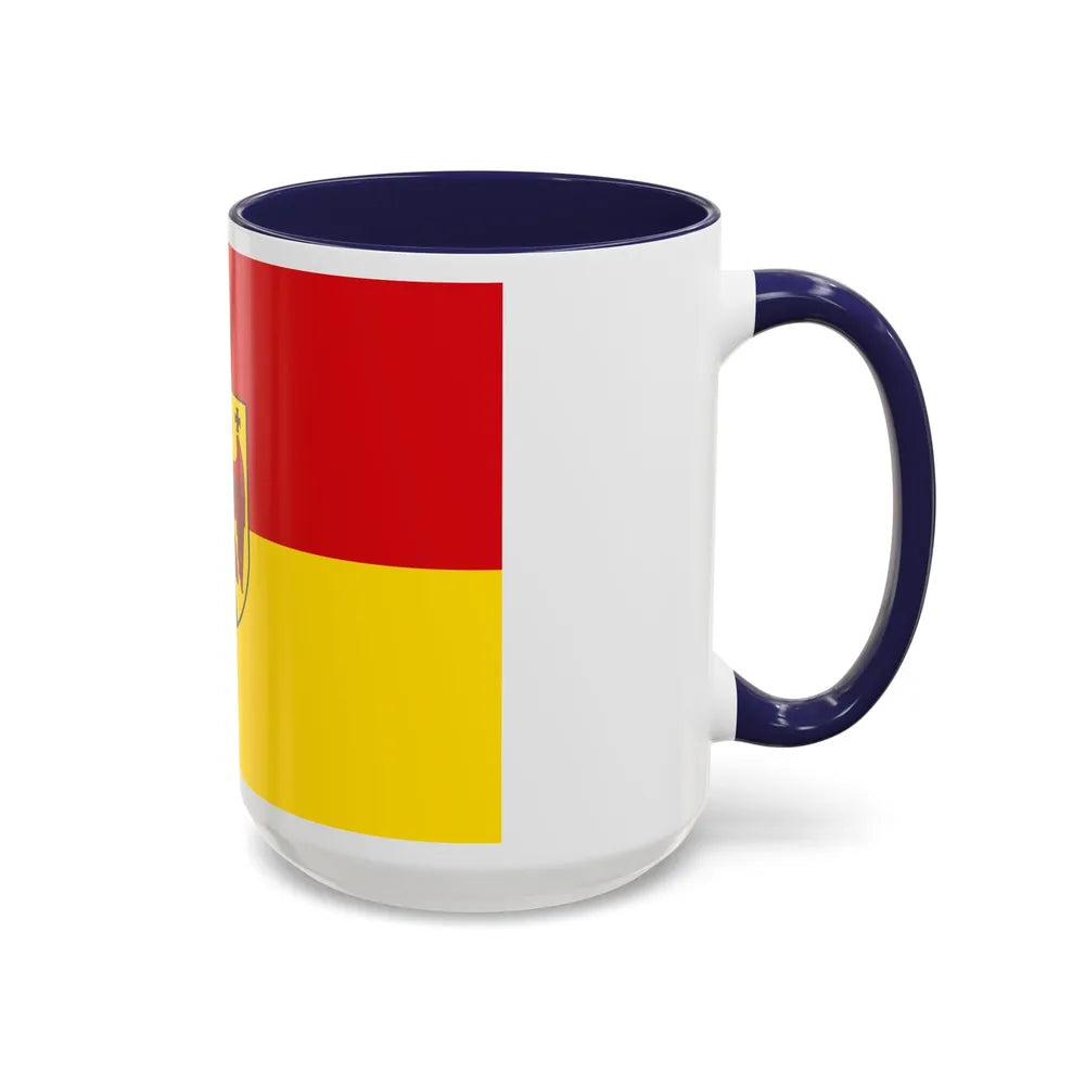 Flag of Burgenland Austria - Accent Coffee Mug-Go Mug Yourself