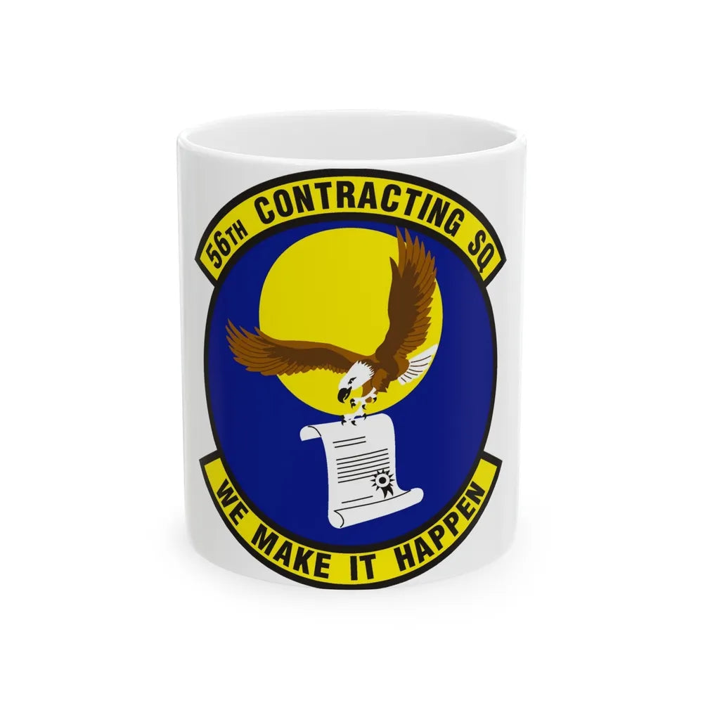 56th Contracting Squadron (U.S. Air Force) White Coffee Mug-11oz-Go Mug Yourself