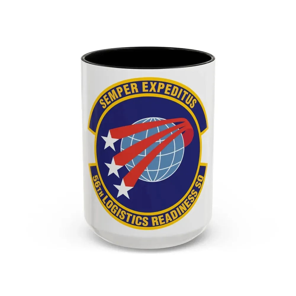 56th Logistics Readiness Squadron (U.S. Air Force) Accent Coffee Mug 15oz Black - Go Mug Yourself