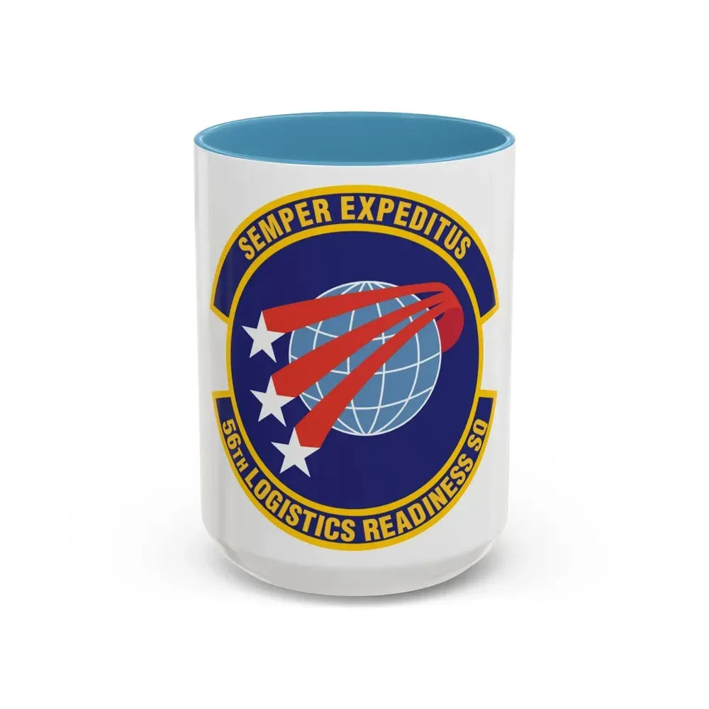 56th Logistics Readiness Squadron (U.S. Air Force) Accent Coffee Mug 15oz Light Blue - Go Mug Yourself