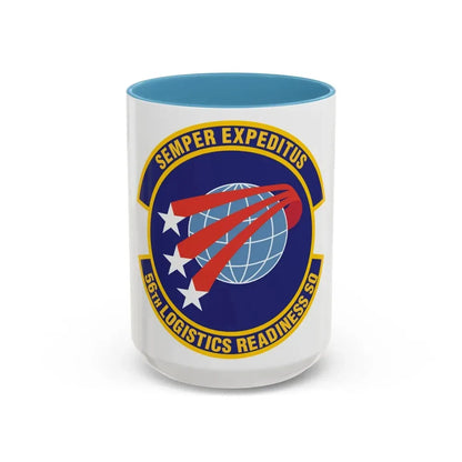 56th Logistics Readiness Squadron (U.S. Air Force) Accent Coffee Mug 15oz Light Blue - Go Mug Yourself