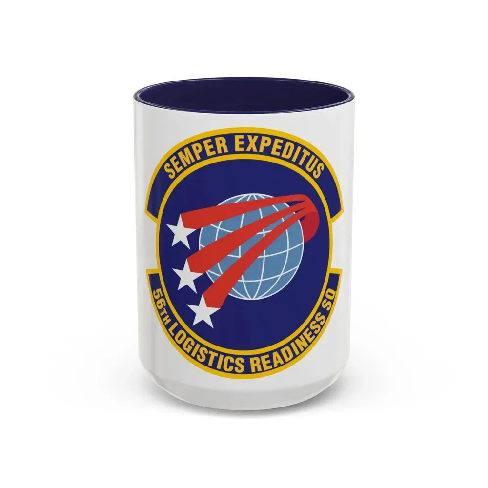 56th Logistics Readiness Squadron (U.S. Air Force) Accent Coffee Mug 15oz Navy - Go Mug Yourself