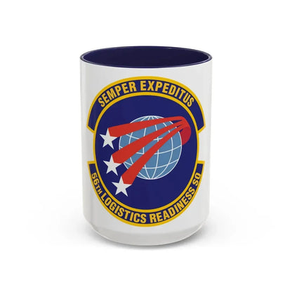 56th Logistics Readiness Squadron (U.S. Air Force) Accent Coffee Mug 15oz Navy - Go Mug Yourself