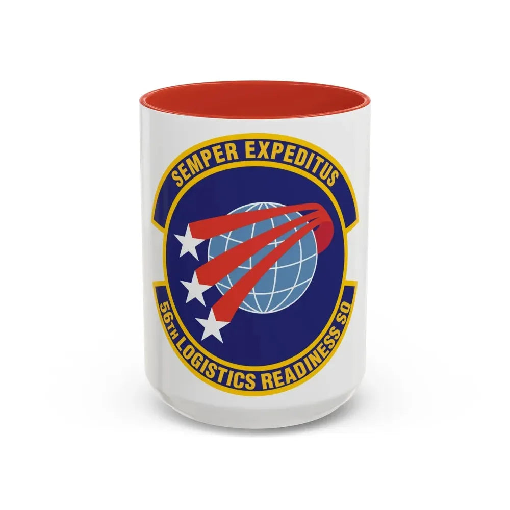 56th Logistics Readiness Squadron (U.S. Air Force) Accent Coffee Mug 15oz Red - Go Mug Yourself