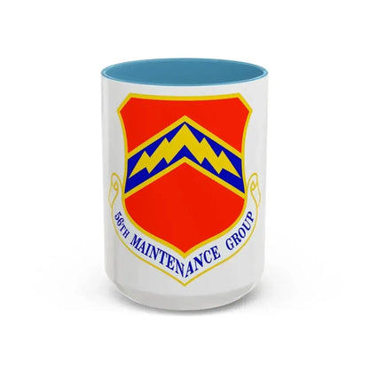 56th Maintenance Group (U.S. Air Force) Accent Coffee Mug 15oz Light Blue - Go Mug Yourself