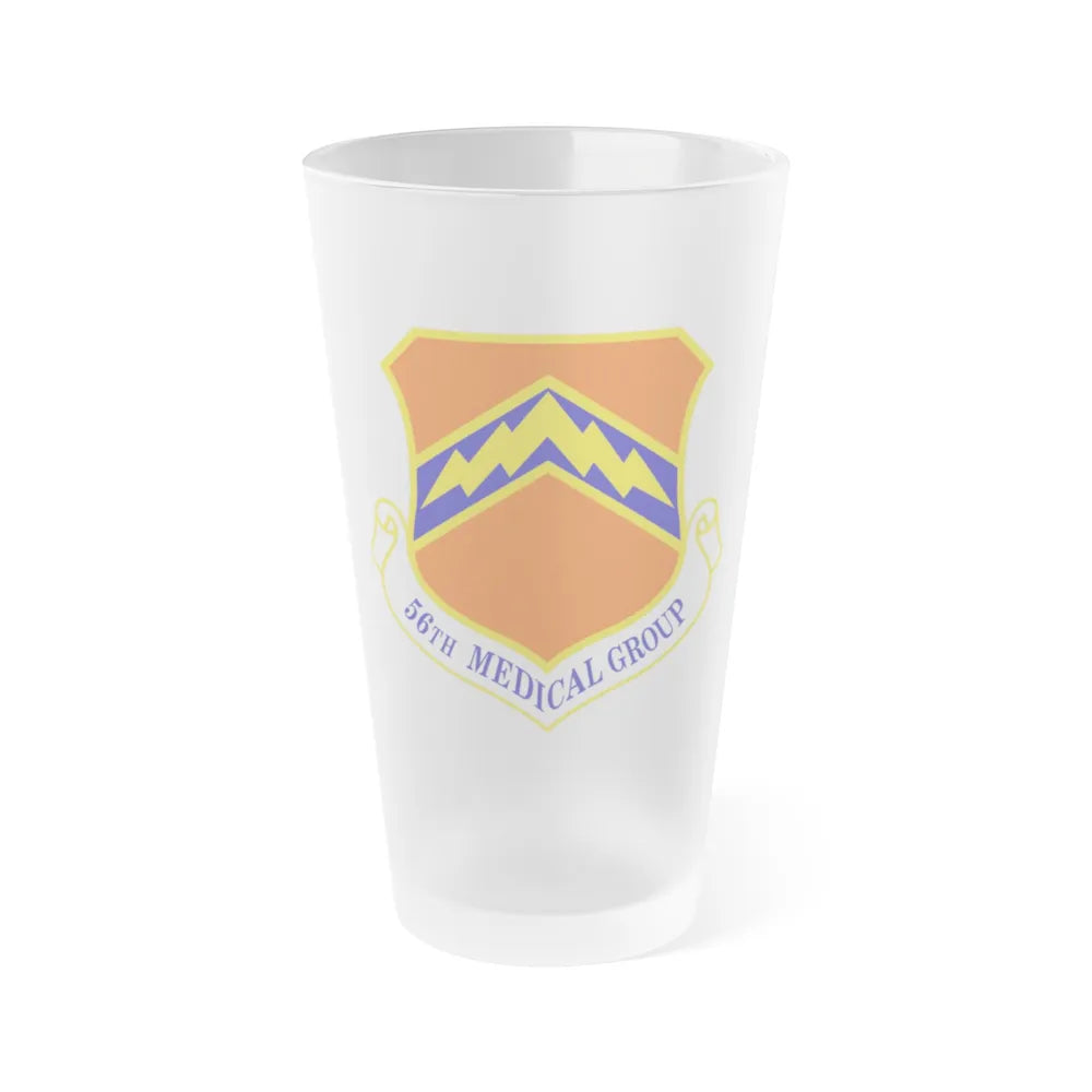 56th Medical Group (U.S. Air Force) Frosted Pint Glass 16oz-Go Mug Yourself