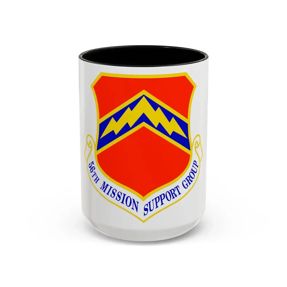 56th Mission Support Group (U.S. Air Force) Accent Coffee Mug 15oz Black - Go Mug Yourself