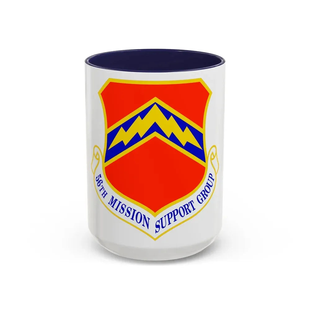 56th Mission Support Group (U.S. Air Force) Accent Coffee Mug 15oz Navy - Go Mug Yourself