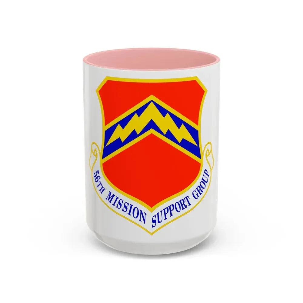 56th Mission Support Group (U.S. Air Force) Accent Coffee Mug 15oz Pink - Go Mug Yourself