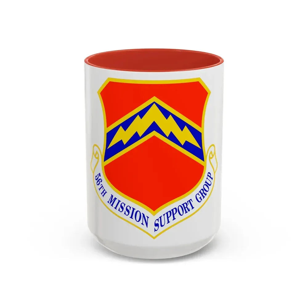 56th Mission Support Group (U.S. Air Force) Accent Coffee Mug 15oz Red - Go Mug Yourself