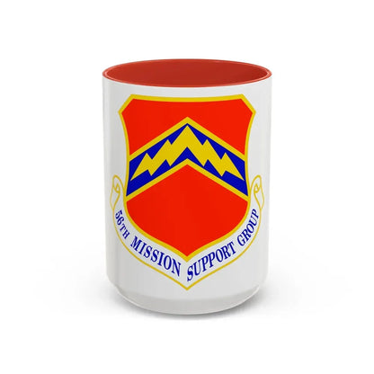 56th Mission Support Group (U.S. Air Force) Accent Coffee Mug 15oz Red - Go Mug Yourself