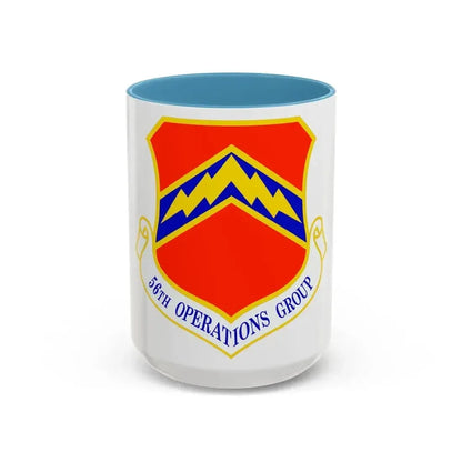56th Operations Group (U.S. Air Force) Accent Coffee Mug 15oz Light Blue - Go Mug Yourself