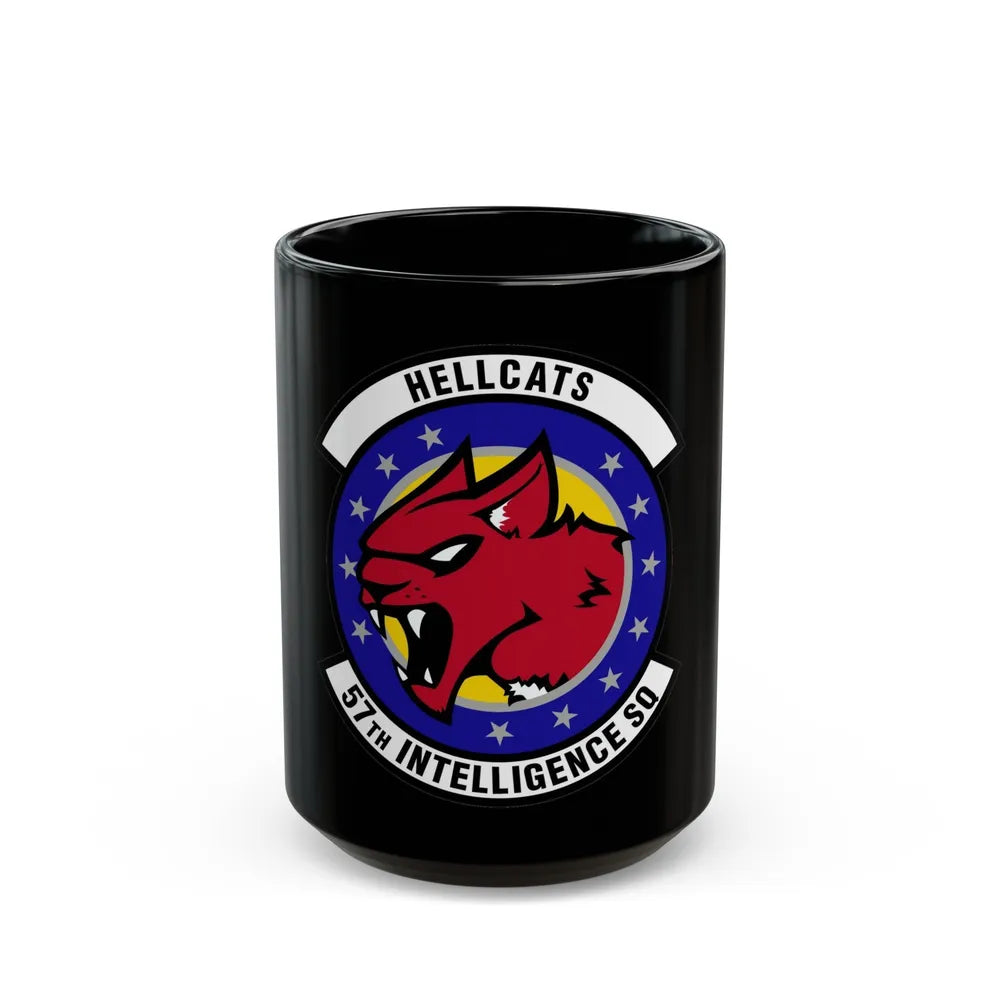 57 Intelligence Squadron ACC (U.S. Air Force) Black Coffee Mug-15oz-Go Mug Yourself