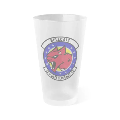 57 Intelligence Squadron ACC (U.S. Air Force) Frosted Pint Glass 16oz 16oz Frosted - Go Mug Yourself