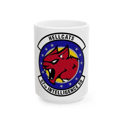 57 Intelligence Squadron ACC (U.S. Air Force) White Coffee Mug 15oz - Go Mug Yourself