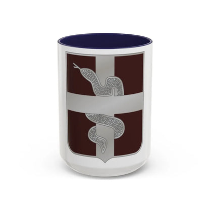 57 Medical Battalion (U.S. Army) Accent Coffee Mug-15oz-Navy-Go Mug Yourself