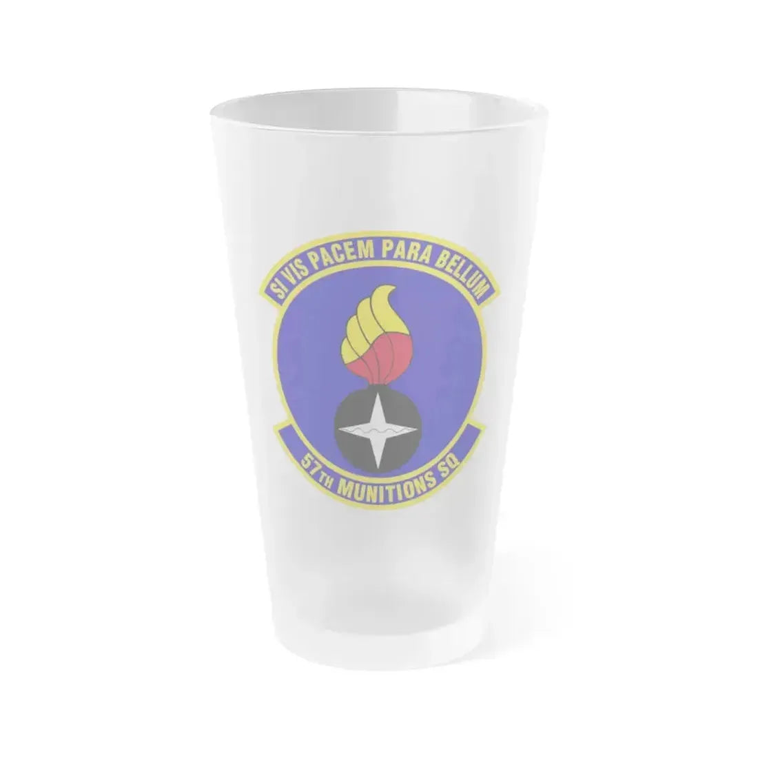 57 Munitions Sq ACC (U.S. Air Force) Frosted Pint Glass 16oz 16oz Frosted - Go Mug Yourself