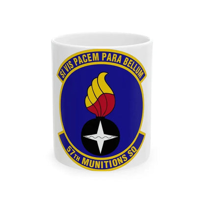 57 Munitions Sq ACC (U.S. Air Force) White Coffee Mug 11oz - Go Mug Yourself