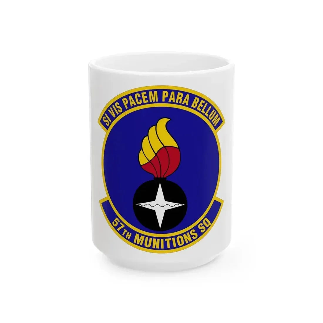 57 Munitions Sq ACC (U.S. Air Force) White Coffee Mug 15oz - Go Mug Yourself