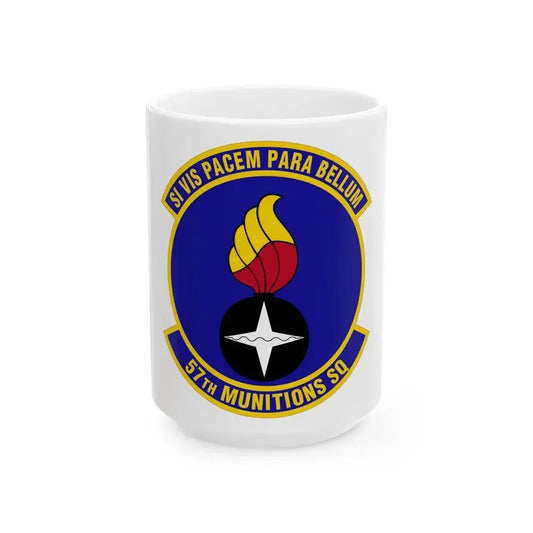 57 Munitions Sq ACC (U.S. Air Force) White Coffee Mug 15oz - Go Mug Yourself