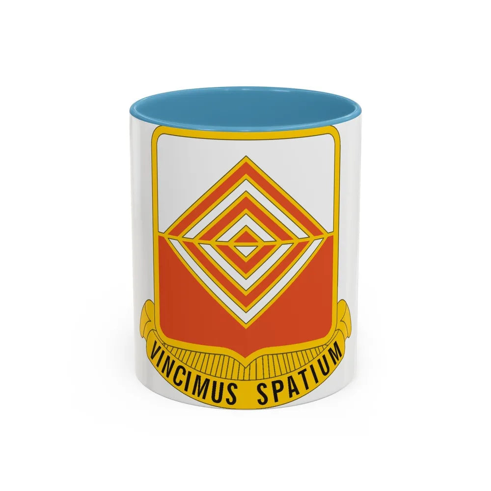 57 Signal Battalion (U.S. Army) Accent Coffee Mug-11oz-Light Blue-Go Mug Yourself