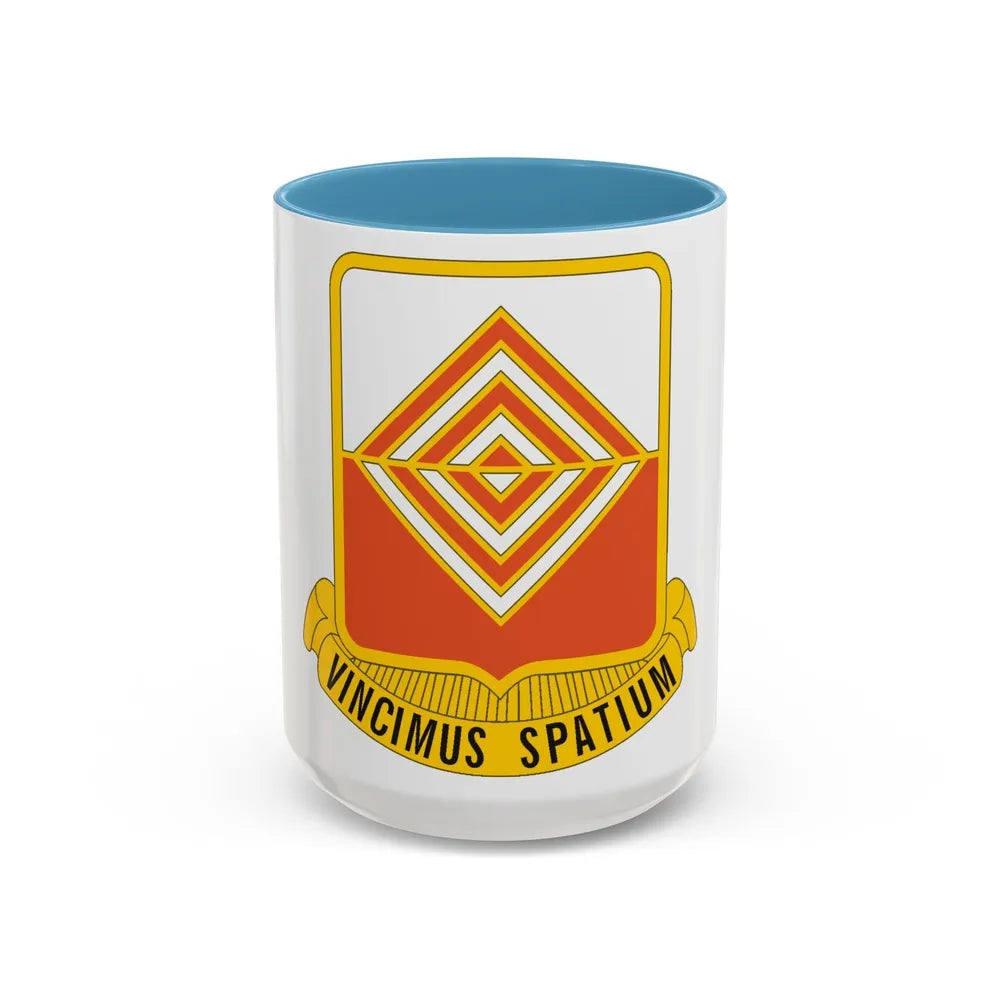 57 Signal Battalion (U.S. Army) Accent Coffee Mug-15oz-Light Blue-Go Mug Yourself