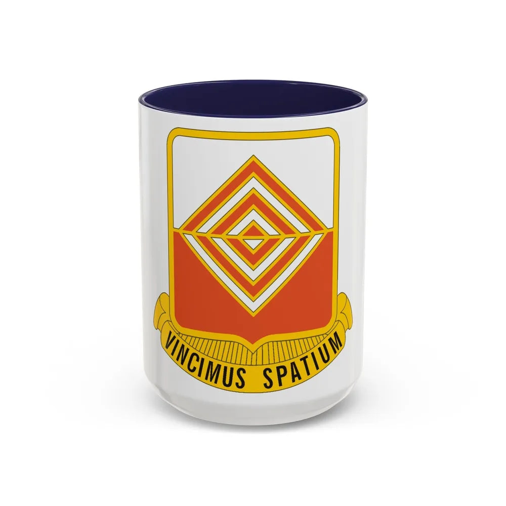 57 Signal Battalion (U.S. Army) Accent Coffee Mug-15oz-Navy-Go Mug Yourself