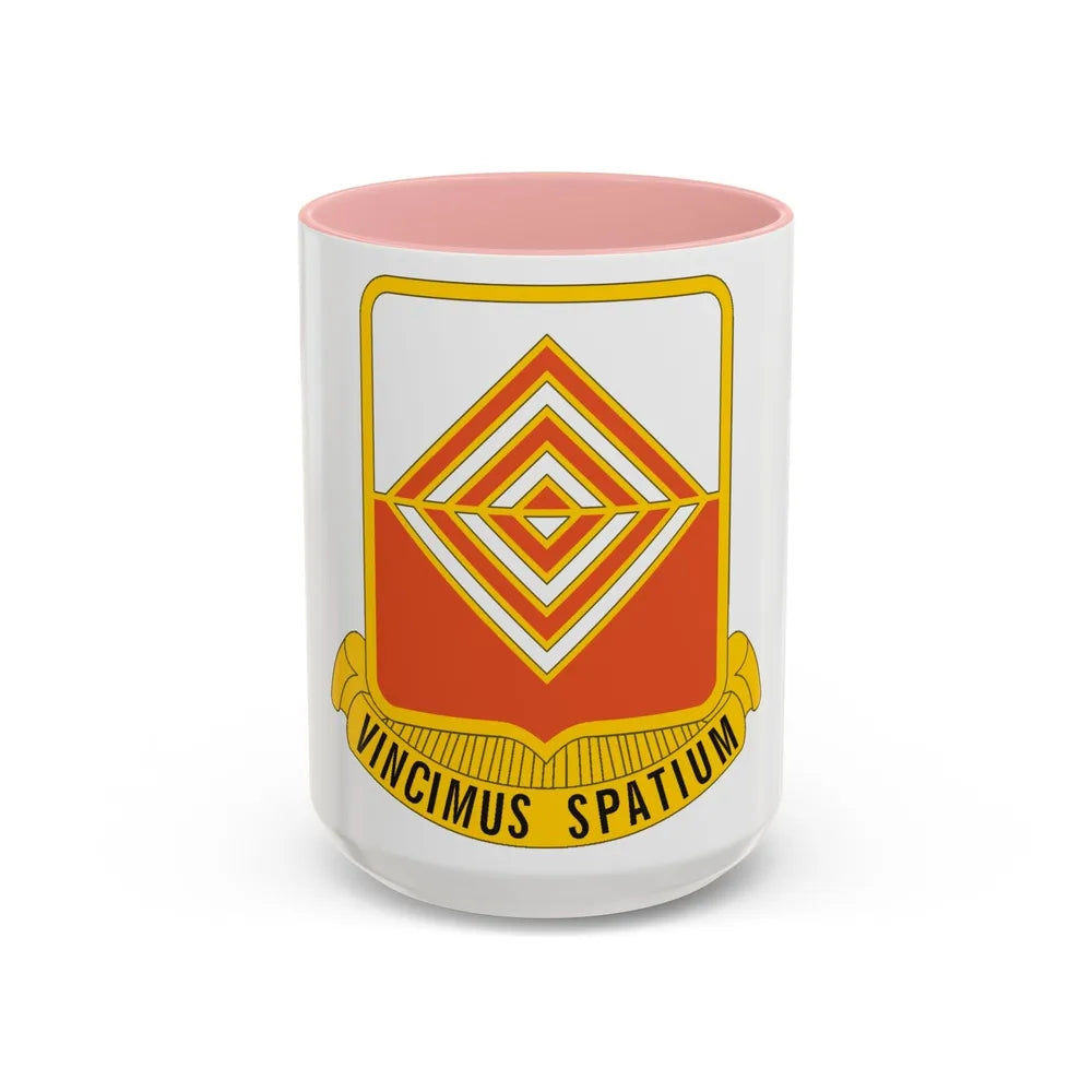 57 Signal Battalion (U.S. Army) Accent Coffee Mug-15oz-Pink-Go Mug Yourself