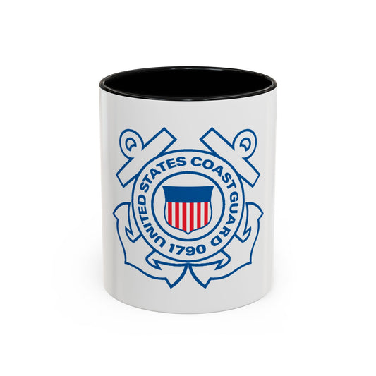 USCG Official Emblem (U.S. Coast Guard) Accent Coffee Mug
