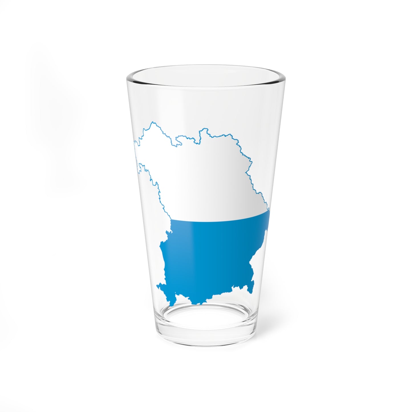 Flag map of Bavaria striped (Germany) Pint Glass 16oz