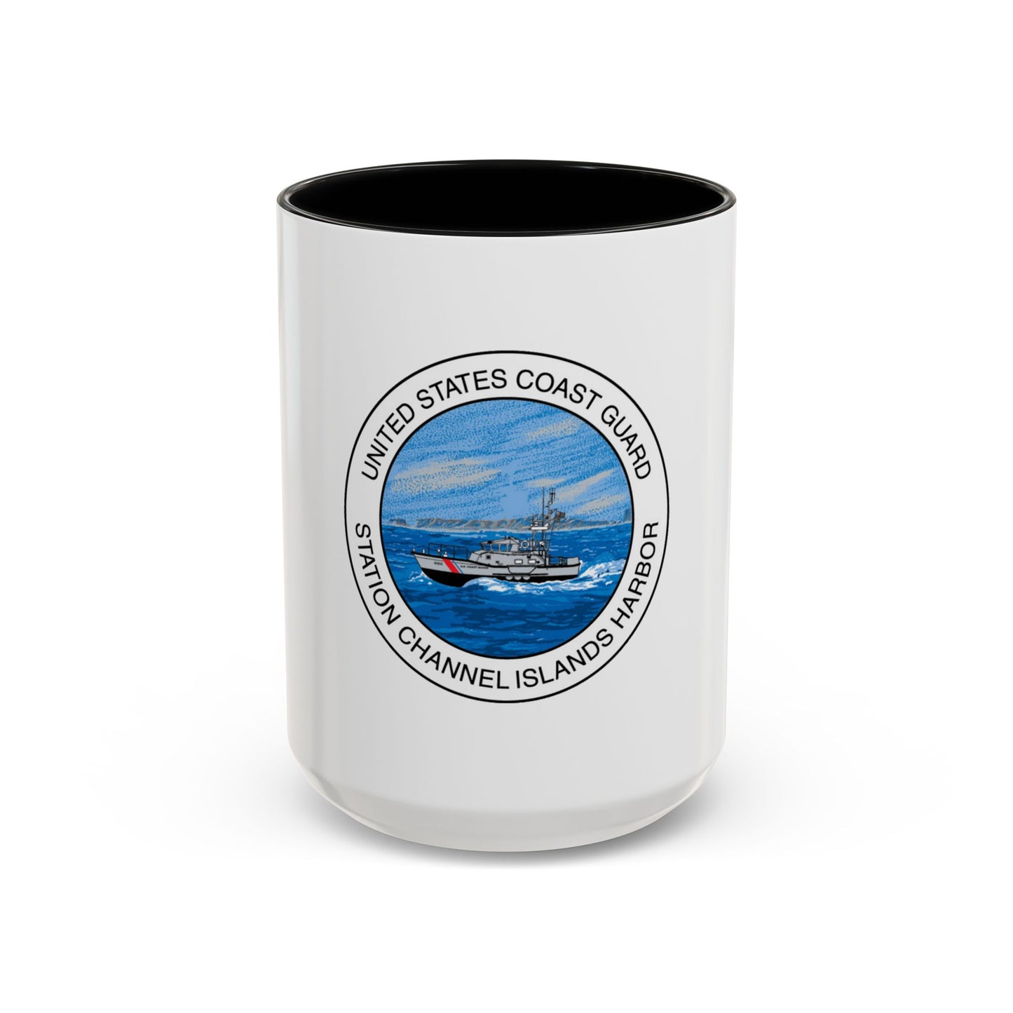 USCG Station Channel Islands Harbor (U.S. Coast Guard) Accent Coffee Mug