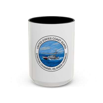 USCG Station Channel Islands Harbor (U.S. Coast Guard) Accent Coffee Mug